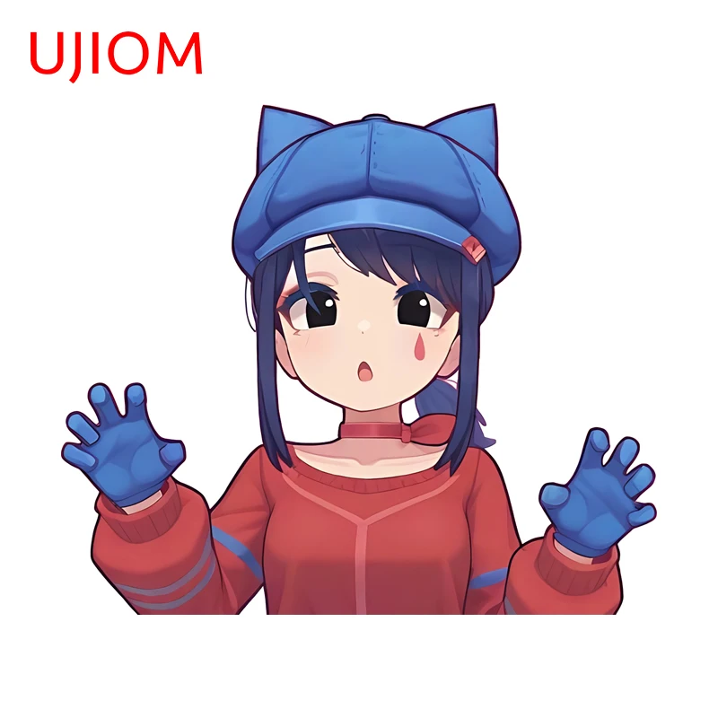 UJIOM Miside Mita لطيفة تطل الجدار ملصق مسلية الإبداعية غرفة نوم حالة الكمبيوتر الشارات مناسبة لملحقات الجداريات منفعل