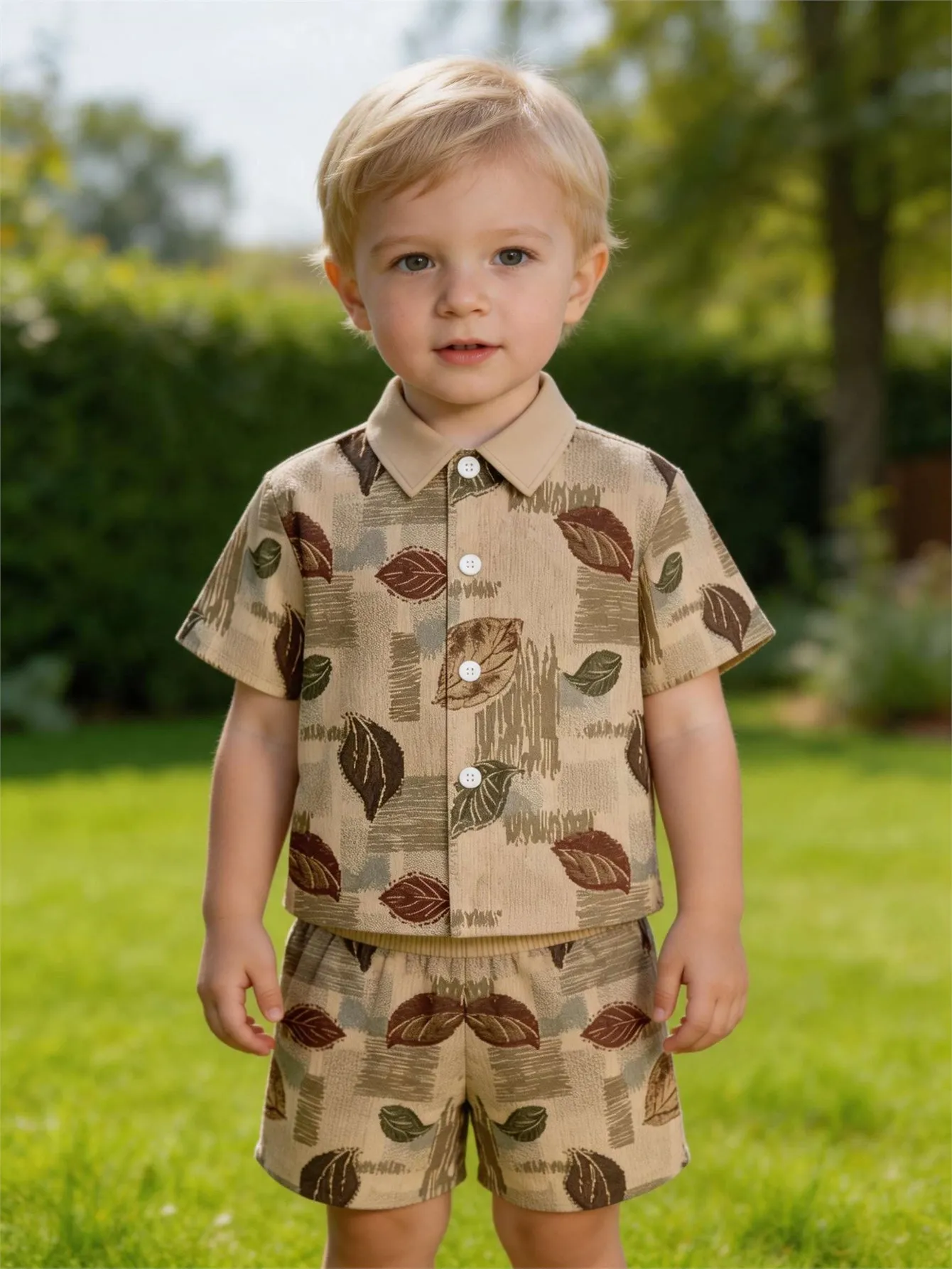 Baby shirt shorts, breathable sweat wicking and quick drying fabric, comfortable and versatile, cute and energetic baby outfit