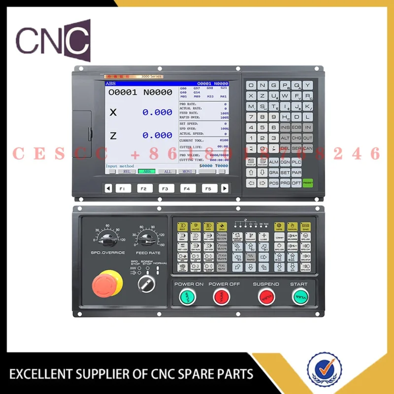 Hot Selling 2 axis CNC lathe Controller Kit PLC control system support electrical tool holder similar to panel