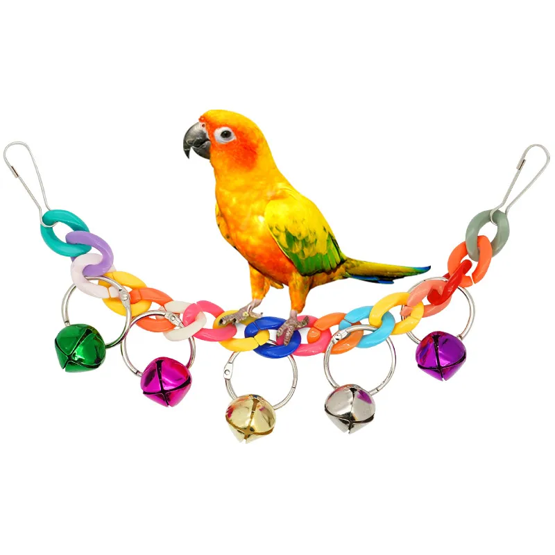 Natural Wooden Parrot Bird Toy Wood Parrot Chew Toy Chewing Cardboard Destroy Birds Toy Bird Cage Decoration Bird Supplies