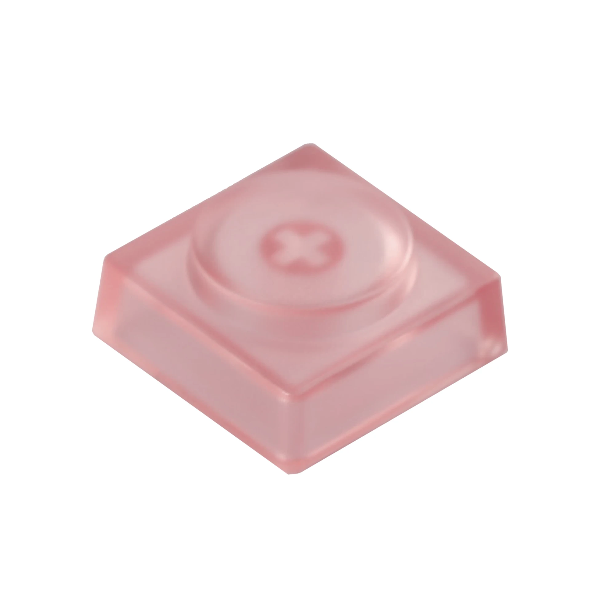 YMDK 16pcs Blocks Keycaps PBT Transparent Frosted Low Profile Keycap for MX Mechanical Keyboard