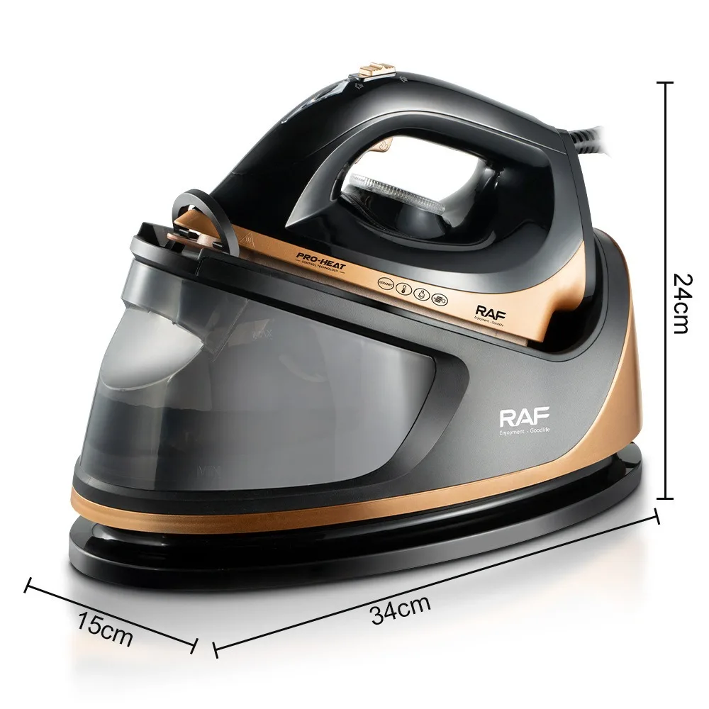 Steam Iron 2600W for All Fabrics Ceramic Plate Pressure Electric Iron Garment Steamer Hanging Bottle Fast Heat Up Removal Tank