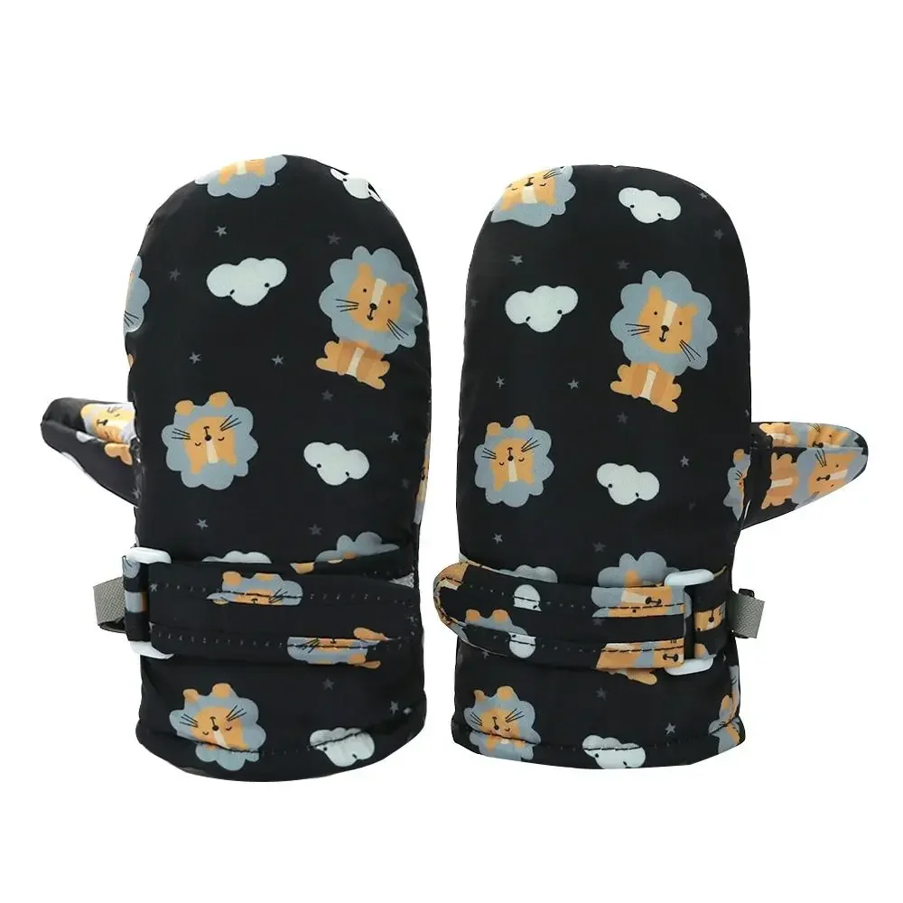 

Утолщенные детские лыжные перчатки, нескользящие спортивные варежки для снега, сноуборда, зимние теплые ветрозащитные детские велосипедные перчатки