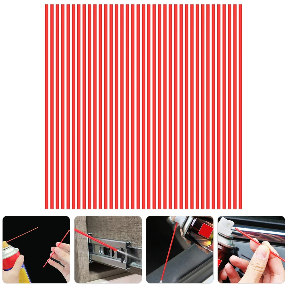 100pcs Rust Removal Spray Extension Nozzles Plastic Replacement Sprayer Tips Lubricant Aerosol Dust Remover Home Car