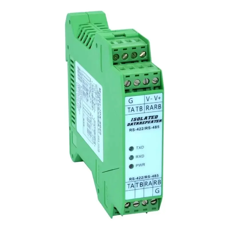 2-Channel RS485 Repeater 2.5kV Opto-Isolated 600W Lightning Protection 128 Nodes Industrial DIN Rail