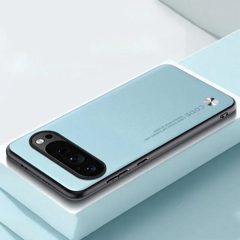 Luxury Leather Phone Case for Google Pixel 10A 10 11 XL 9A 9 Pro 8Pro 7 6 Pro 8A 7A 5A 4 Plain Skin Shockproof Soft Back Cover