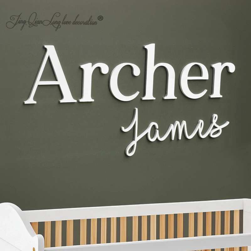 Custom Wooden Cutout Name Wall Sign, Wooden Letters, Name Sign, Boho Nursery Sign, Above Crib Name, Nursery Decor, First and Mid