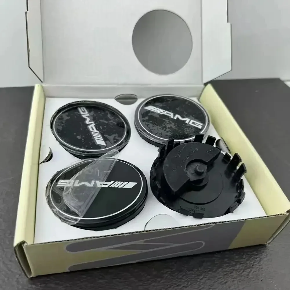 75mm Floating Center Caps Car Wheel Hub Covers for Mercedes Benz AMG A C GLC GLA GLK GLE W205 W204 W203 W212 W211 W213 W210 W164