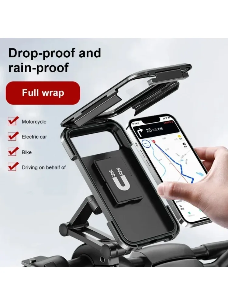 AliExpress NONE Universal Waterproof Bike Motorcycle Phone Mount, 360 Degree Rotatable Adjustable Cellphone Holder, Shockproof GPS Support for E
