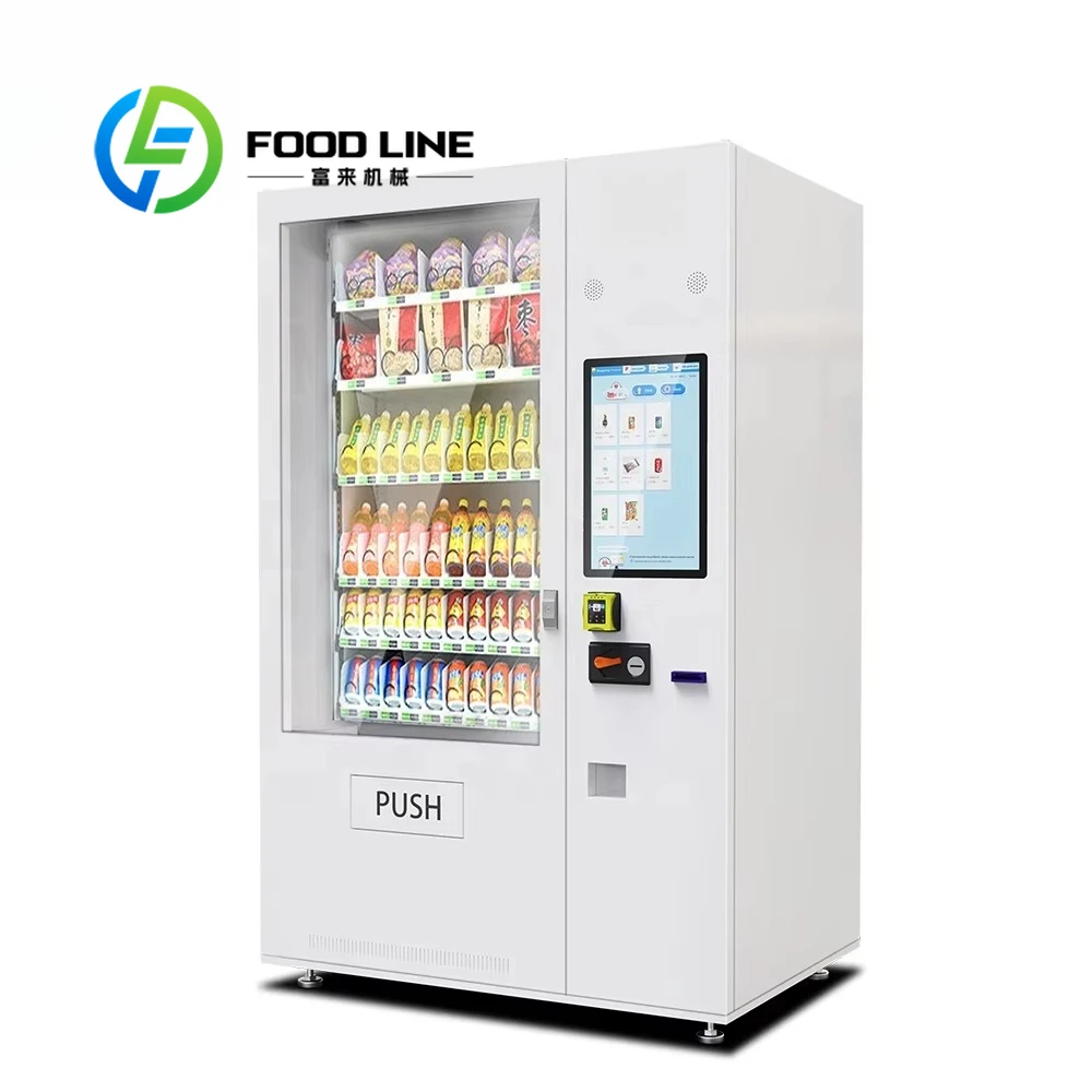 

Hot Selling 24-Hour Snacks Drinks Vending Machine Large Capacity Automatic Combo Coin Credit Card Payment System Supports SDK