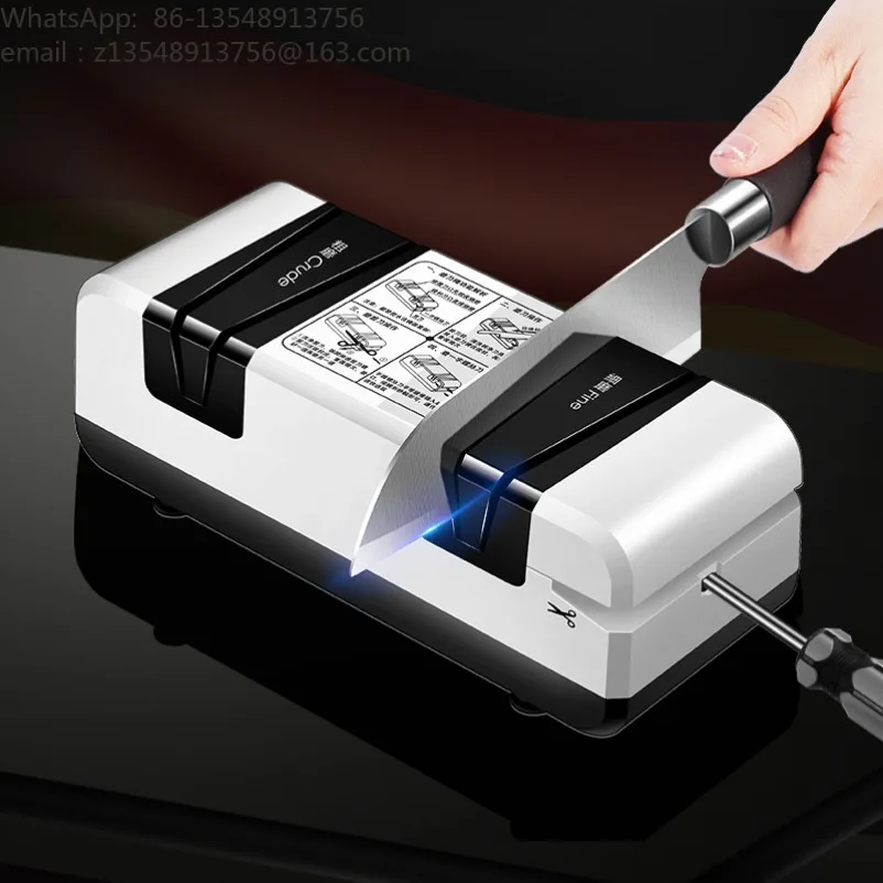 4-in-1多機能ナイフシャープナー-高速電動ナイフシャープナー-自動ホワイトコランダムナイフシャープナー