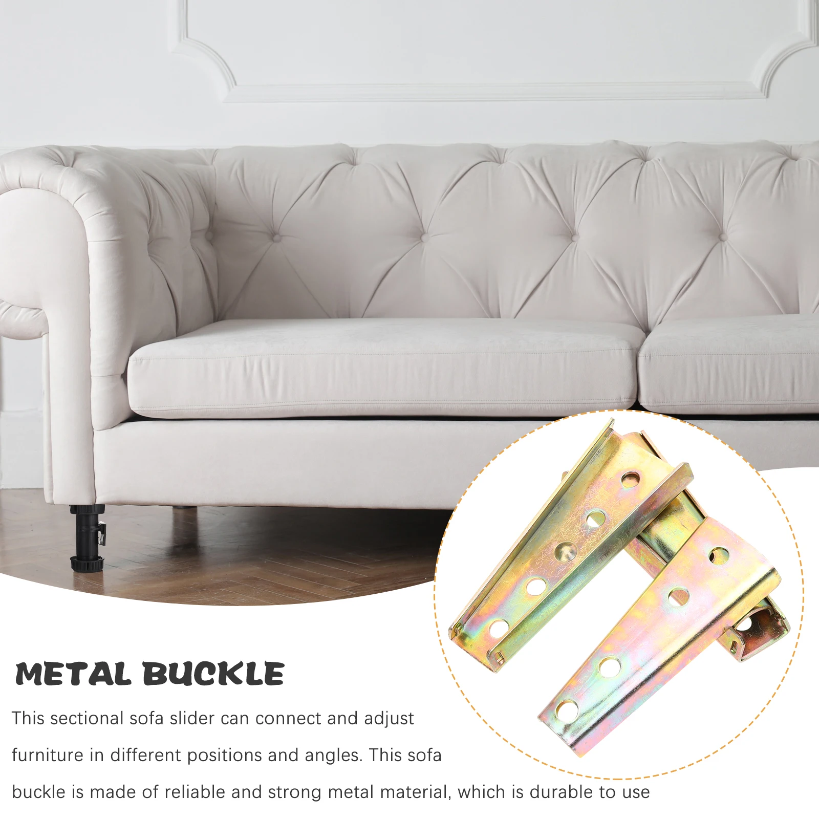 

8pcs Zinc Connector Modular Sofa Replacement Couch Slider Bolt For Sofa Couch Bracket Replacement Furniture Hardware Efficient