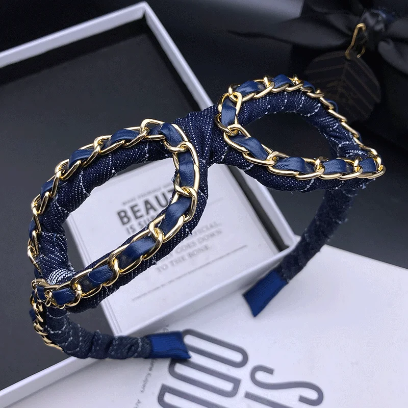 

Denim Art Eyeglass Hair Clips and Headbands for Women, High-End Adult Fashion, Stylish Hair Bundles, Pressed Hair Headbands