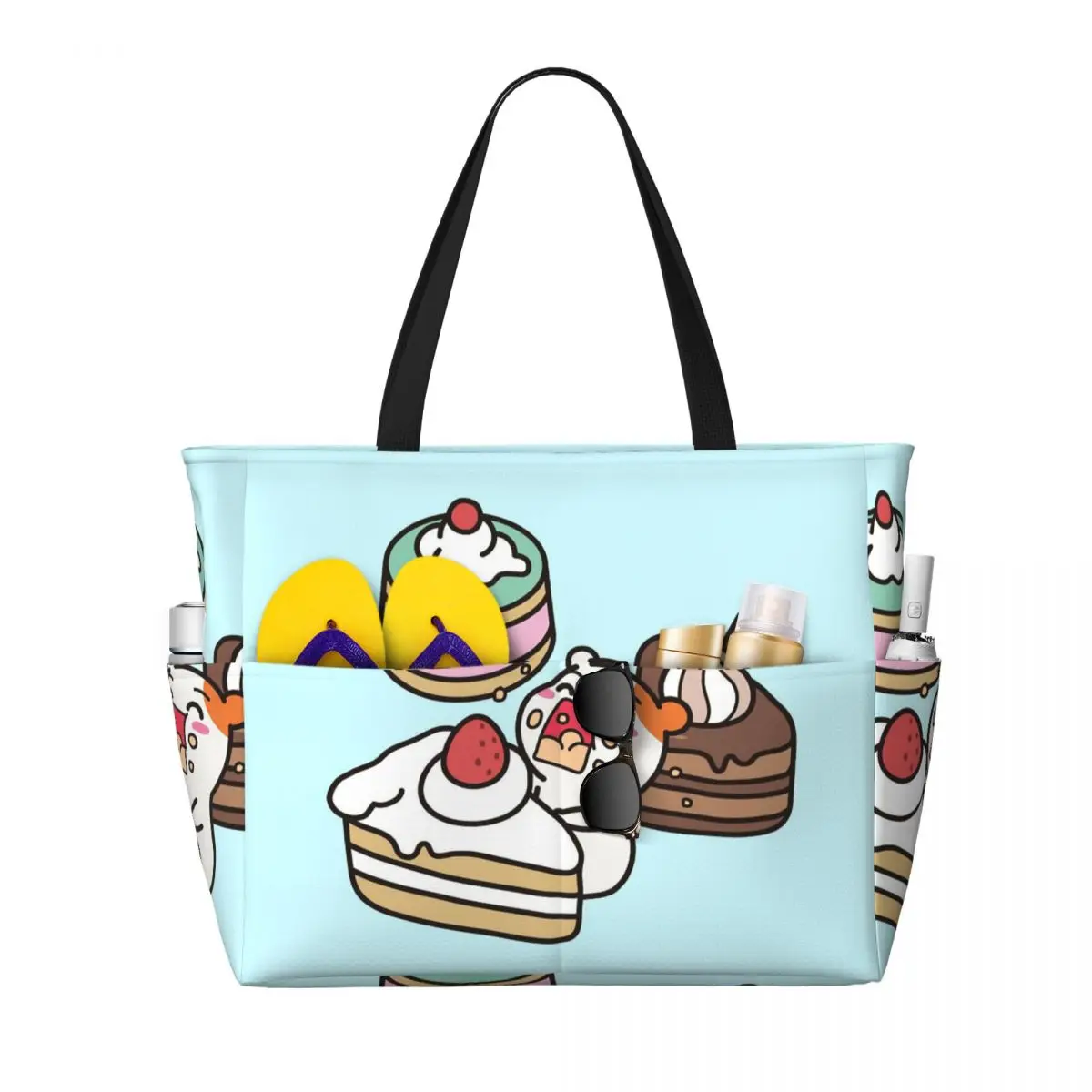 Cute Cartoon Ebichu Beach Tote Bag Sport Gym Yoga Duffle Large Tote Bag Women Travel Bag Fitness bag