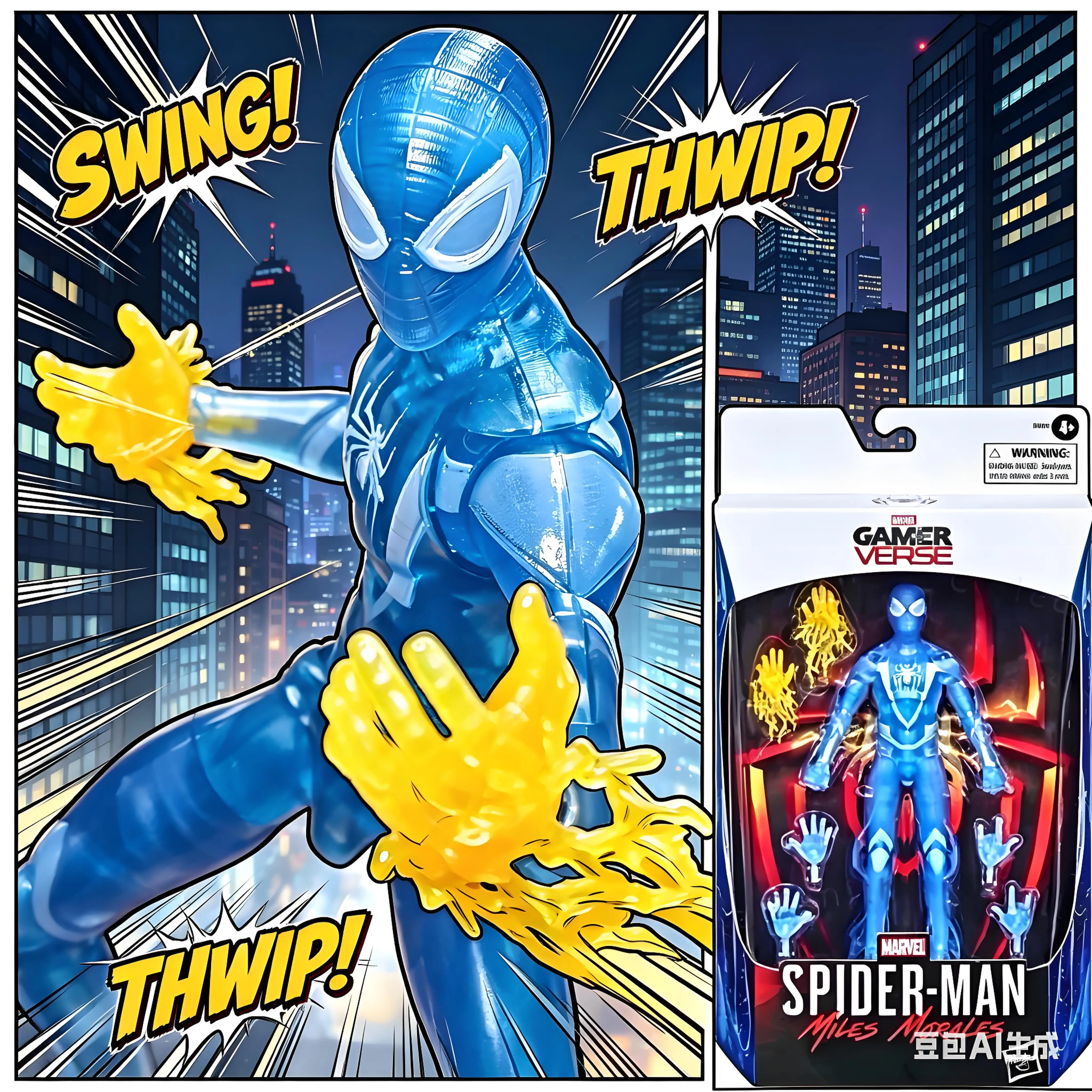 

【IN STOCK】Hasbro Marvel Legends Gamerverse Miles Morales (Translucent Blue) Spider-Man Action Figure
