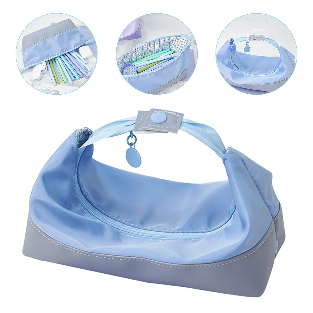 

Spacious Pencil Pouch for Girls Large Capacity Stationery Bag with Zipper Smooth Closure Portable Makeup Pouch for Daily Use