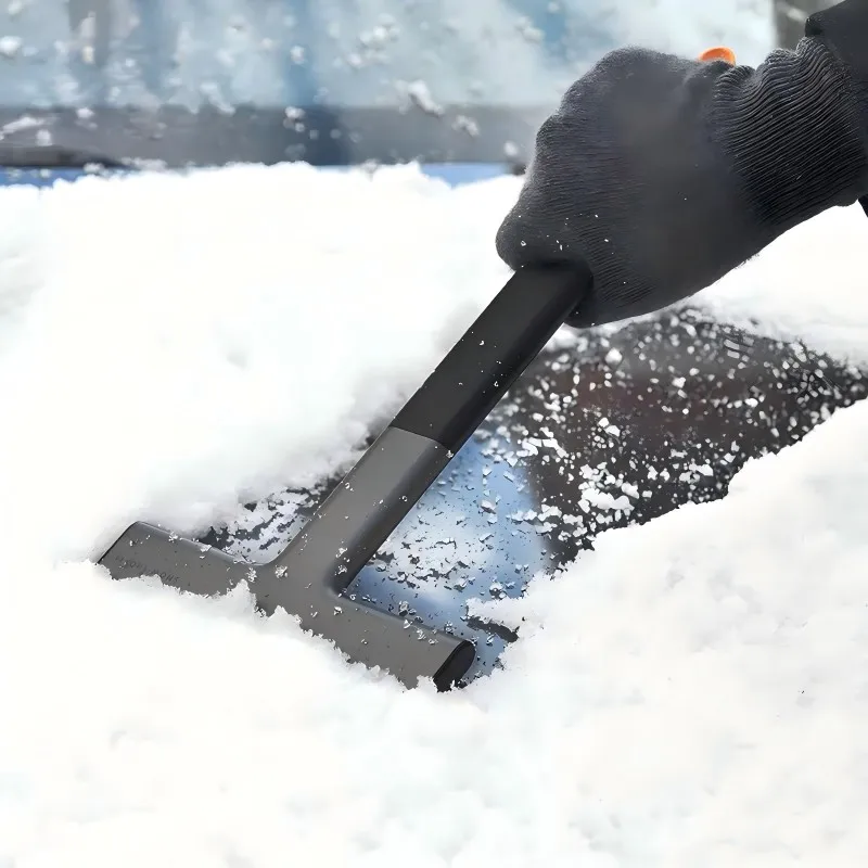 Snow Brush Ice Scraper For Car Ice Snow Removal Shovel Ice Scraper For Car Windscreen Portable And Cute Shovel With Non-Slip