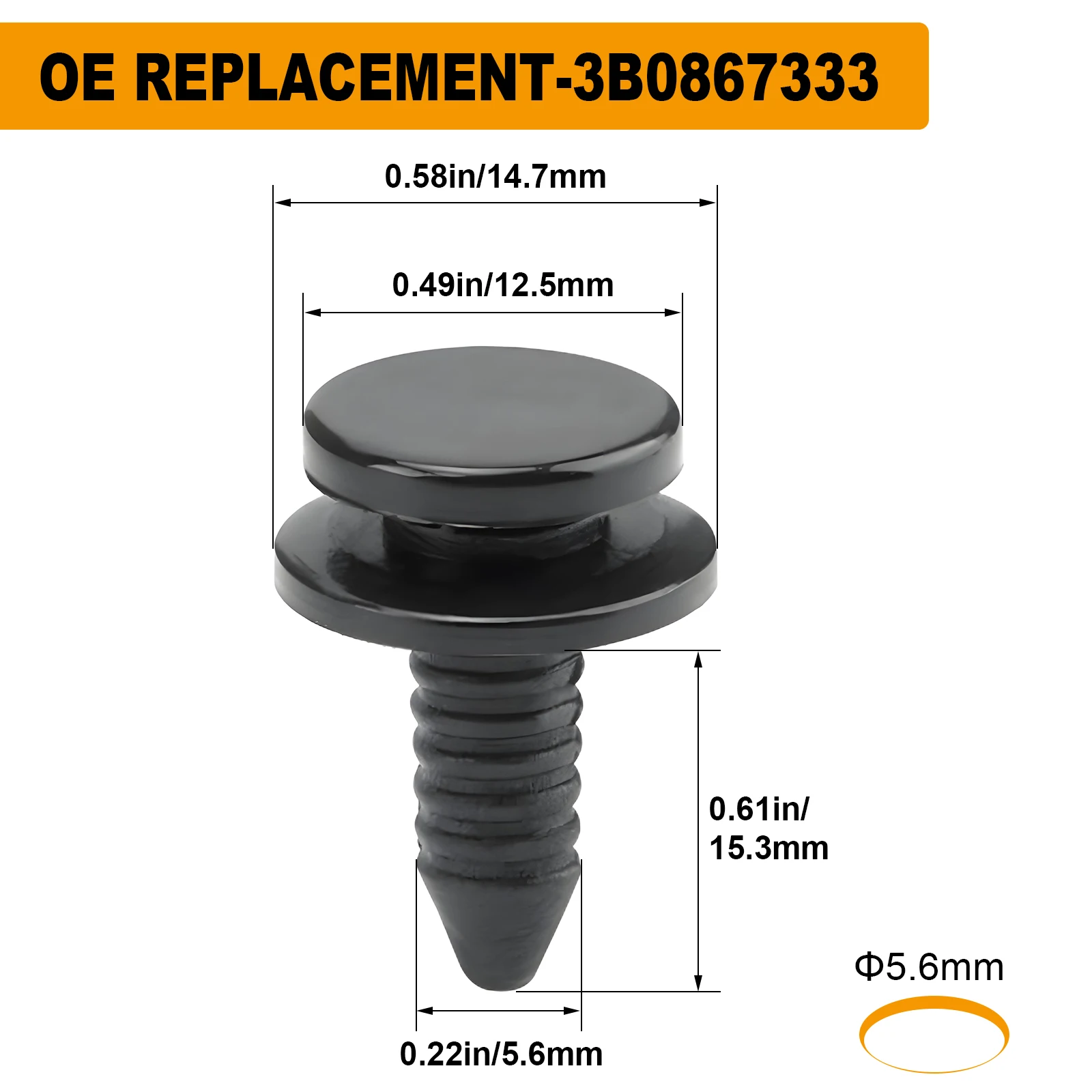 20Pcs Door Trim Panel Clips 3B0867333 For Skoda Fabia/Octavia Ming Rui/Rapid/Soaceback/RoomsterPillar Retainer Interior Fastener