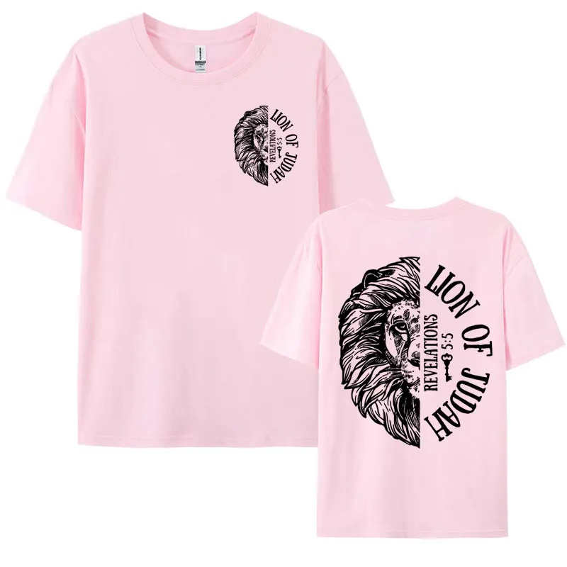 Lion of Judah Catholic Tshirt Jesus Loves You T Shirt Aesthetic Christian Apparel T-shirt Men Women Gothic 100% Cotton Tees Tops