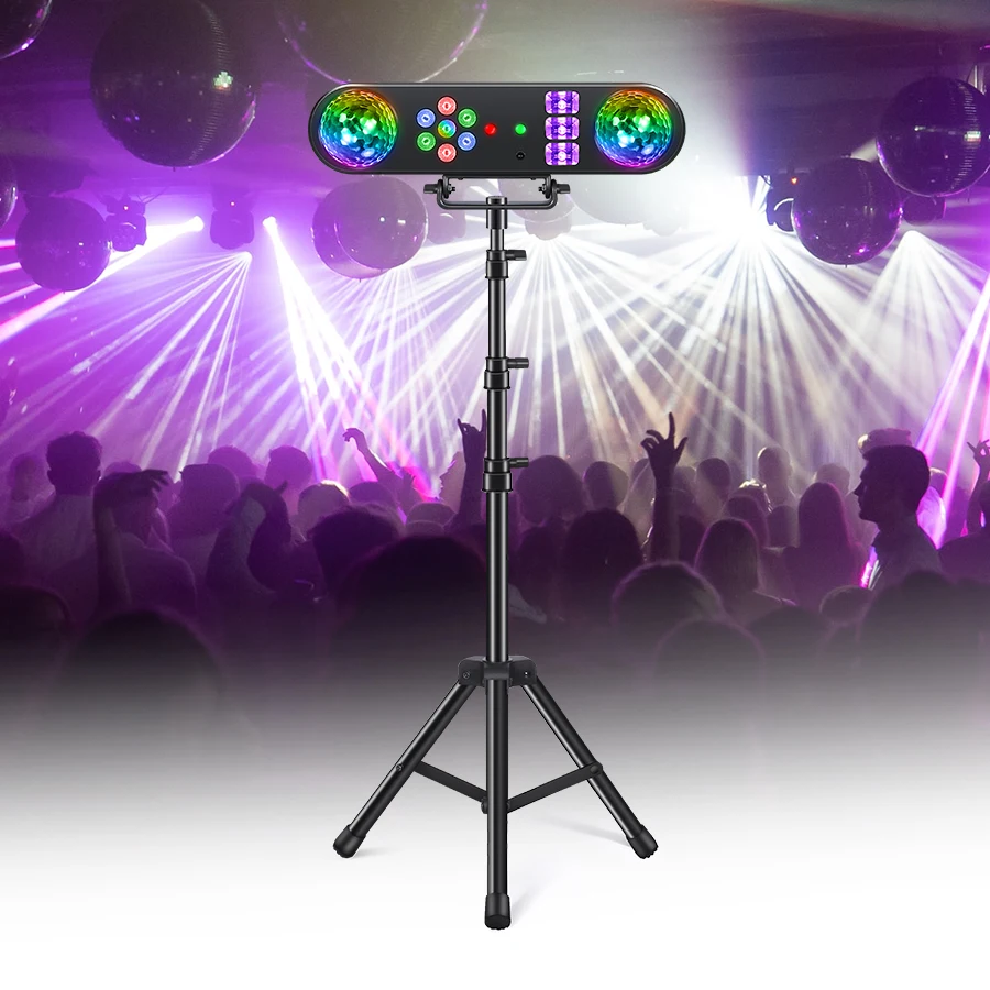 

5IN1 Bracket Effect Light with Remote Control 30W Mobile Stage Lighting Magic Ball Light With UV Strobe LED for DJ Party Disco