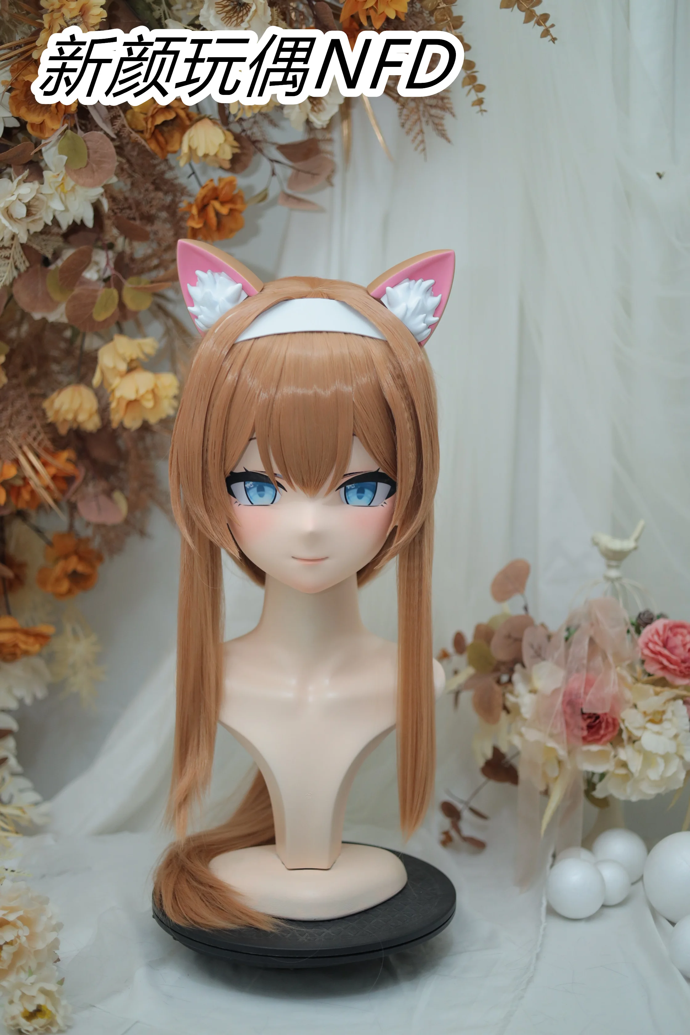 (NFD-1912)  Customize Character Female/Girl Resin Kig Full Head With Lock Anime Cosplay Japanese Animego Kigurumi Mask