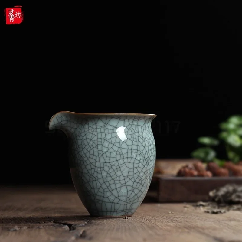 Chinesische longquan celadon ge und di ofen glasur handgemachte faire becher 190ml cha hai teekanne punkte von tee ware kung fu teese rvice