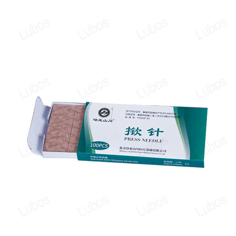 1000pcs (10 Boxes) Disposable Sterile Ear Press Needle Acupuncture Needle Lifting Needle Ears Stickers Relaxation Instrument