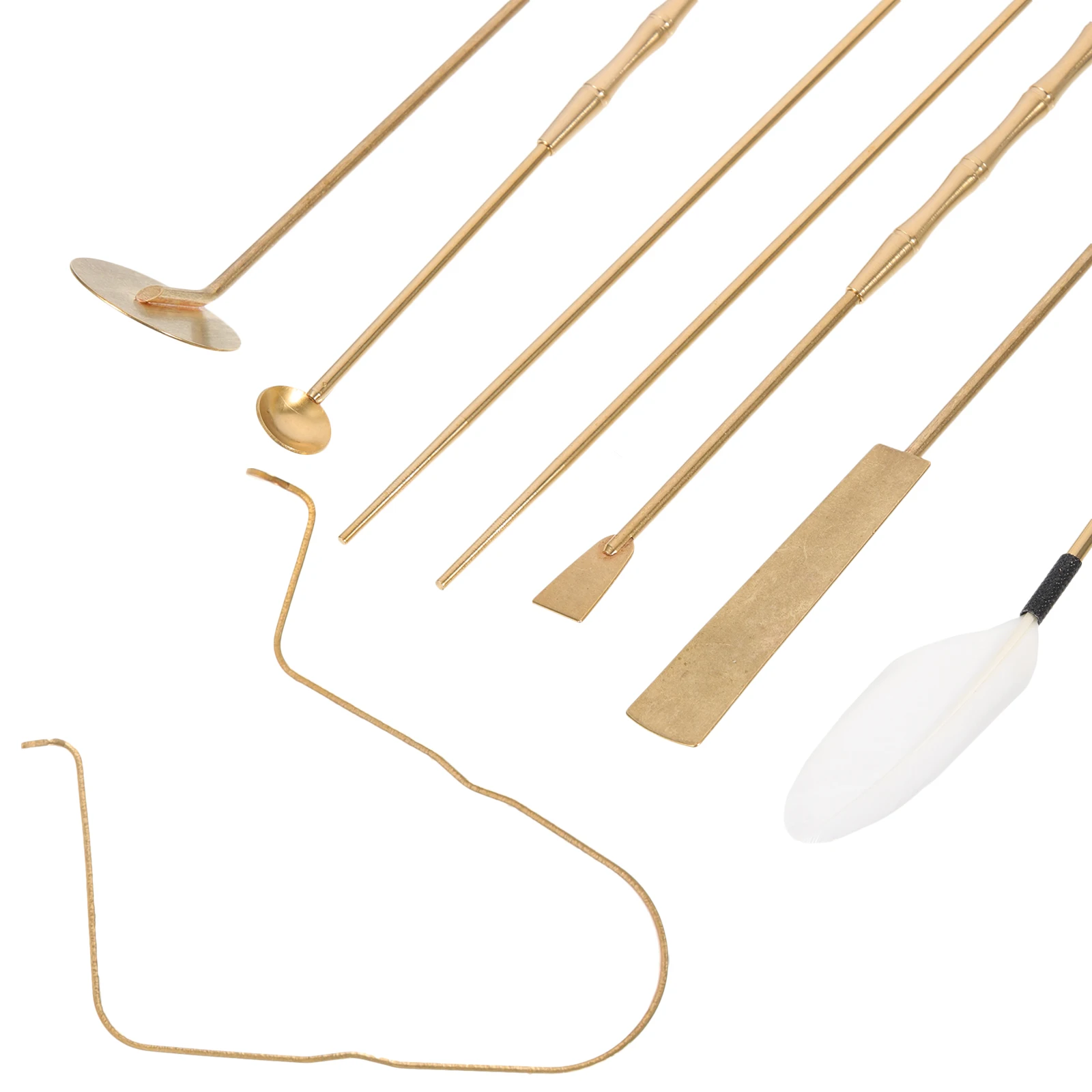 

7 Pcs Tools Kit Copper Color Press Ash Mold Powder Maker Household Study Incense Tools Temple Yoga Room Gift