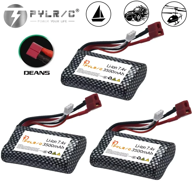 Bateria de íon-lítio 7.4v 3500mah 18650 para wltoys 10428 /12428/12423 peças de carro rc 2s 7.4v bateria para wltoys 144001   A959-B A969-B Q46