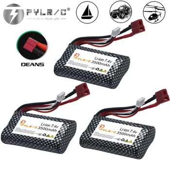 Batería de iones de litio 7,4 V 3500mAh 18650 para Wltoys 10428 /12428/12423 piezas de coche RC 2s 7,4 v batería para Wltoys 144001   A959-B A969-B Q46