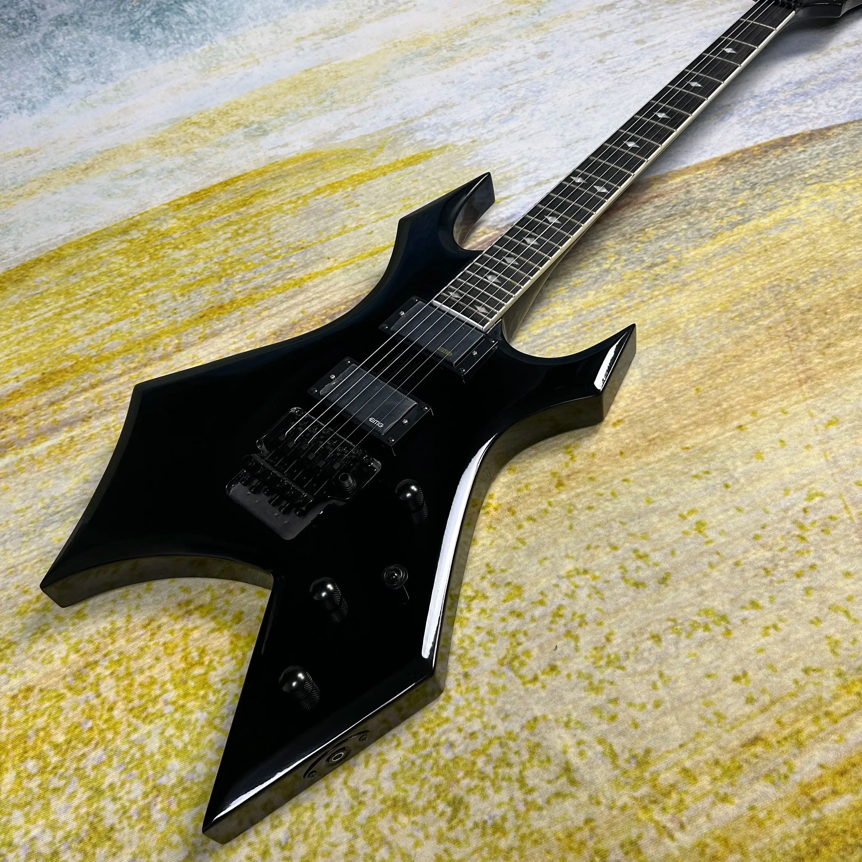 القيثارات الكهربائية فلويد روز فيبراتو جسر قفل سلسلة الجوز الماهوجني الجسم نسخة B.C.Rich #4