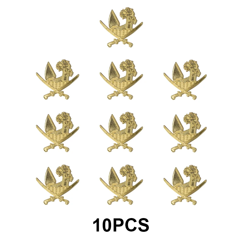 1-5-10-50-100 قطعة قطر الذهبي شارة بروش دبابيس التلبيب الطبيعية العلم التلبيب دبابيس علم الدولة شارة #2