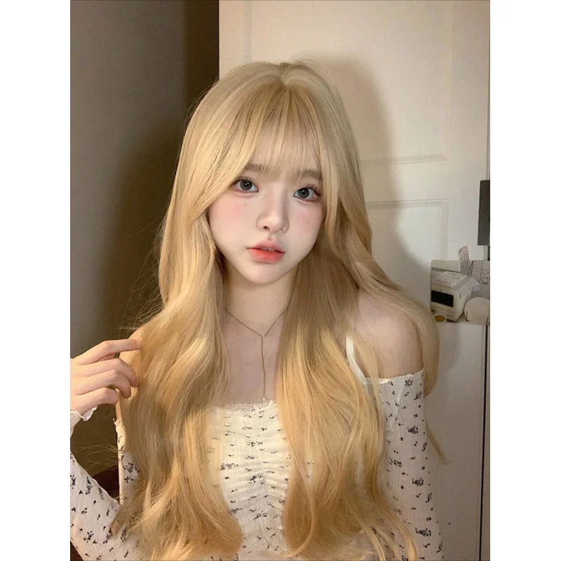 Ashely loira sintética resistente ao calor peruca longa ondulada 24 polegadas feita de fibra adequada para uso diário natural realista peruca