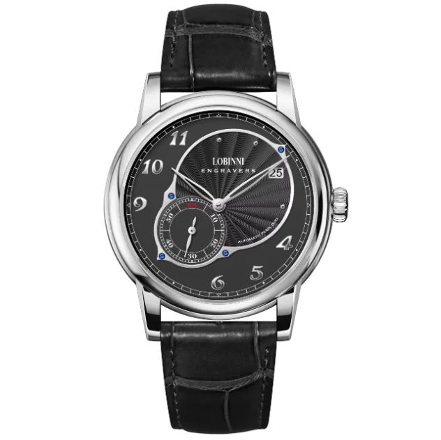 Lobinni Men Automatic Watch 40mm Luxury Mechanical Wristwatch Waterproof Sapphire Mirror Luminous Hangzhou 5000 Micro Rotor