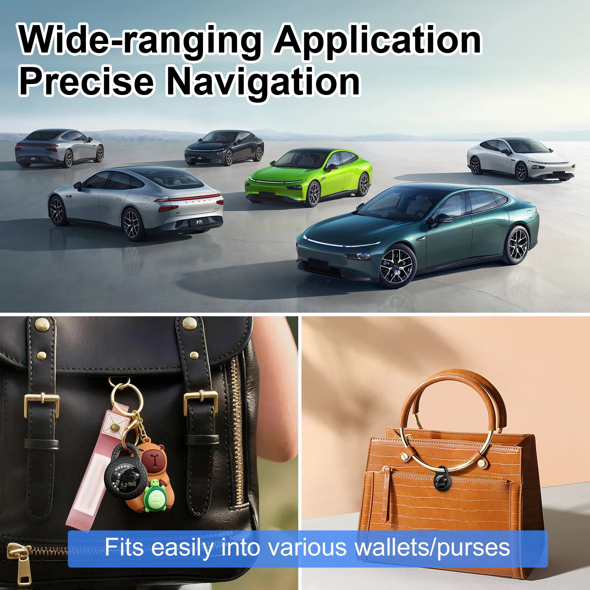 Android Play Certified Smart Tag for Android Bluetooth Tracker Google Find Hub Anti-Lost Locator with Left-Behind Alert & Play