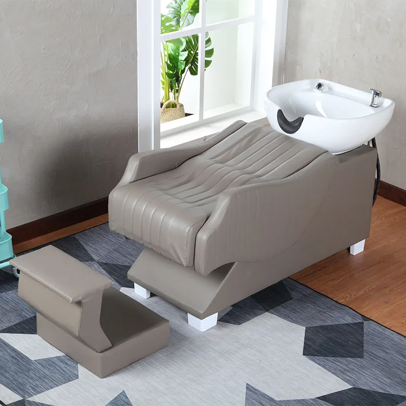 ！@Hair Salon Comfortable Cheap Price Luxury Lay Down Massage Beauty Furniture Washing Bed Shampoo Chair With Bowl