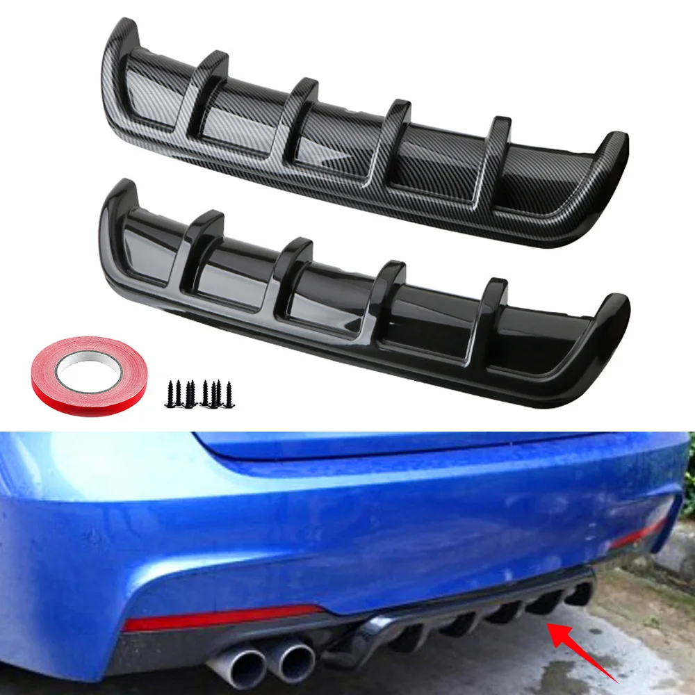 

Shockproof Guard Spoiler Lip for Exterior Modification Decoration Universal 6-Fin Car Chassis Rear Bumper Diffuser