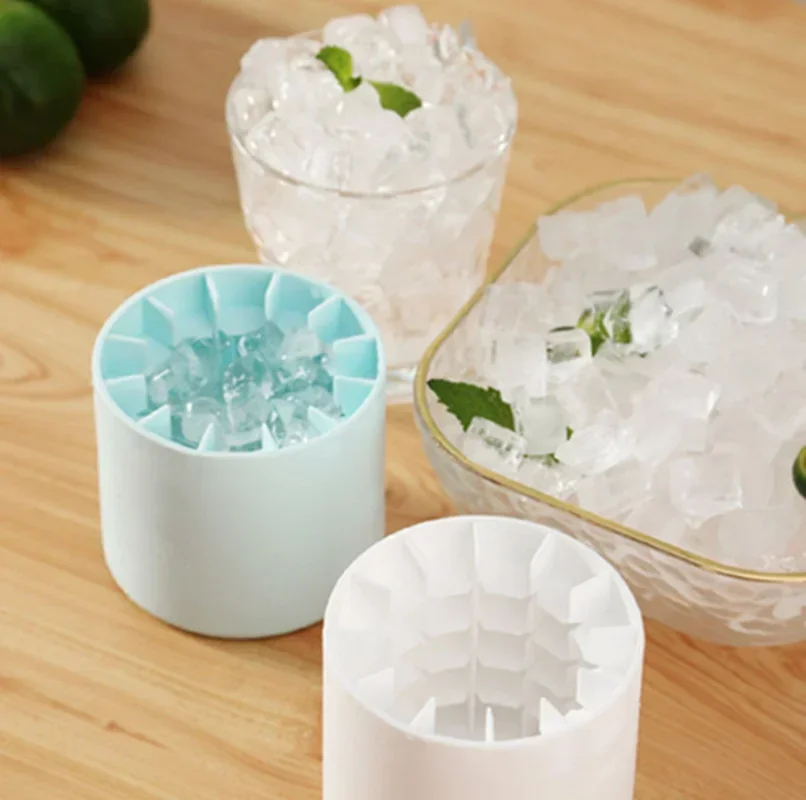 Creative Cylinder Silicone Ice Cube Mold Home Large Capacity Ice Cube Maker Ice Cube Tray Bar Accessories Bartending Tools