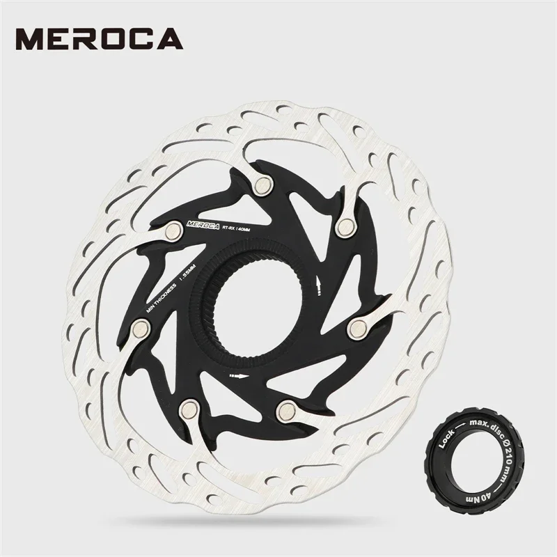 MEROCA RT-RX Mountain Bike 140/160mm Central Locking Rotor EIEIO High-carbon Steel Hydraulic Disc Brake Rotors Bicycle Parts