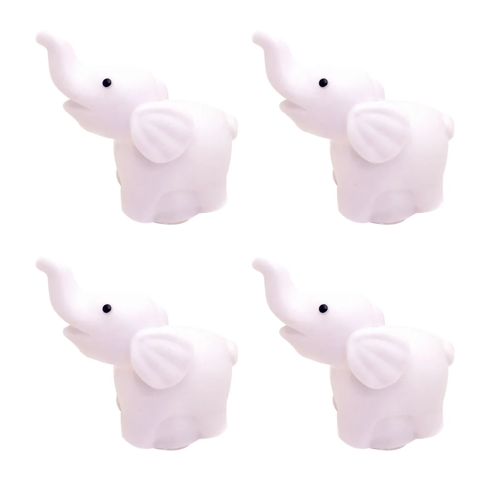 

4Pcs Elephant Night Light Color Changing LED Decoration Lamp Energy Saving Low Heat Long Lifespan for Living Room Room