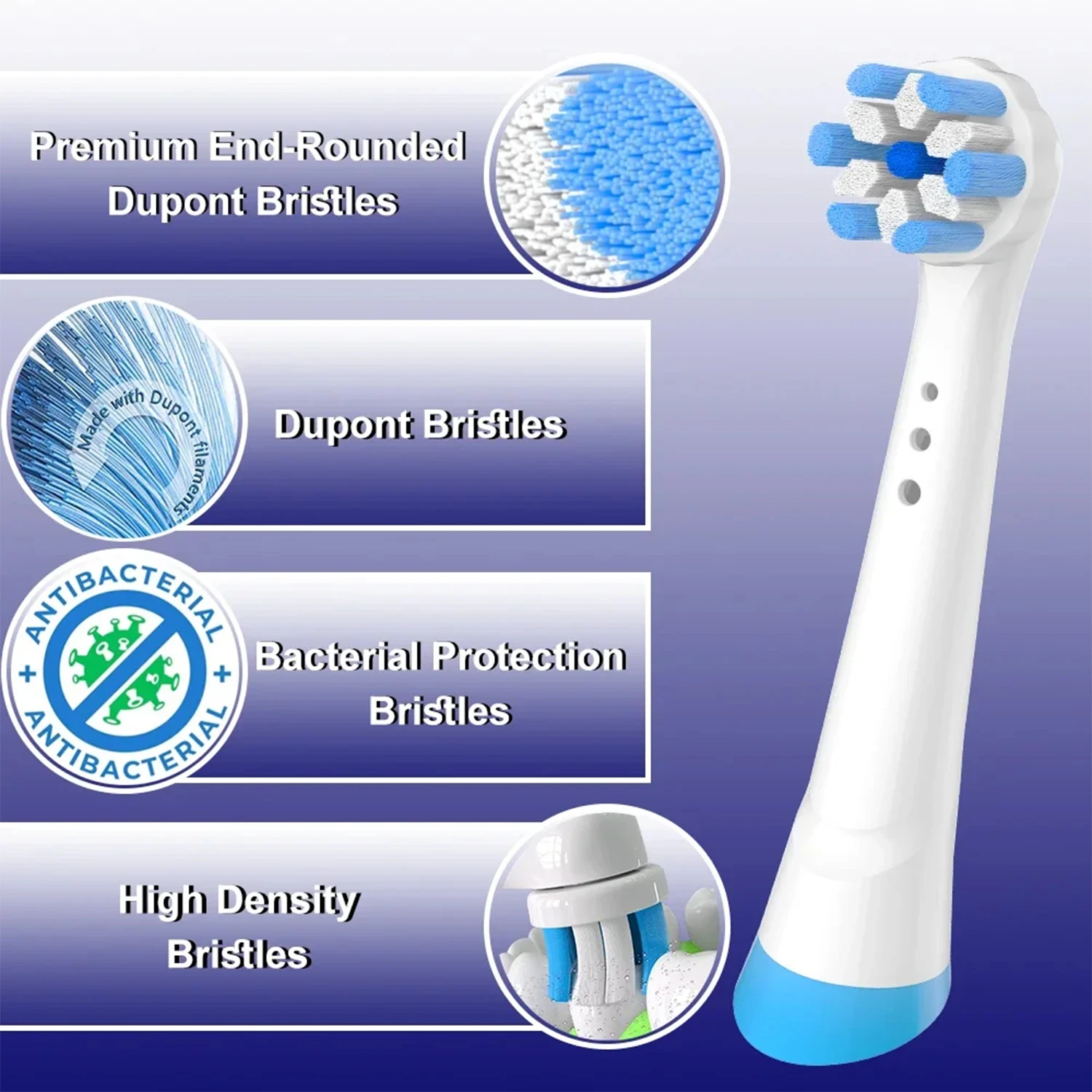 Replacement Brush Heads Compatible with Oral-B iO 3/4/5/6/7/8/9/10 Series Electric Toothbrush