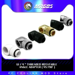 Rotatable Angled Adapter, 45 90 Degree Elbow, 360 Rotary Hand Compression G1/4 4 Colors