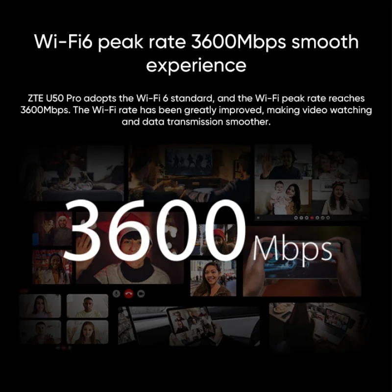 ZTE U50 Pro 5G Portable WiFi 3600Mbps Mobile Hotspot 10000mah Battery 27W Fast Charge WiFi 6 5G Router Sim Card Slot MU5120