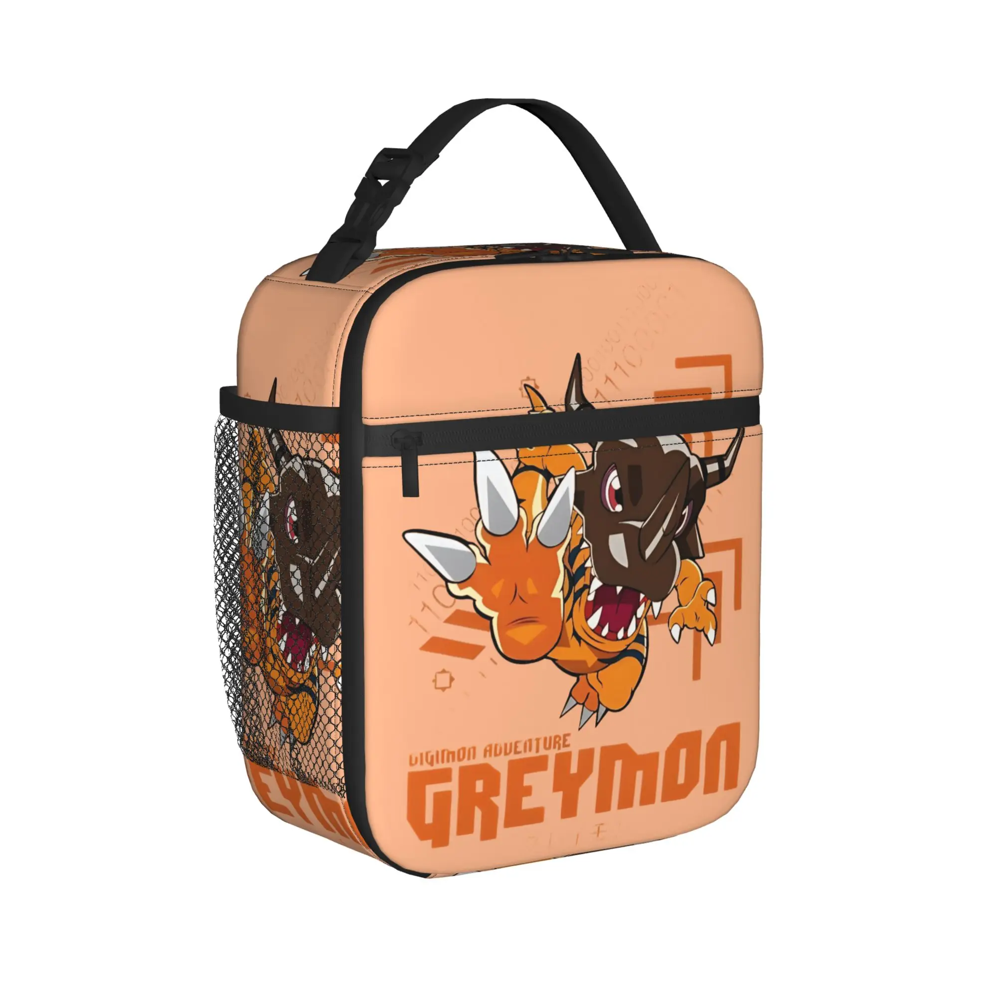 Digimon Adventure Greymon  Insulated Lunch Bag Leakproof  Reusable Thermal Bag Tote Lunch Box Office  Outdoor Food Bag