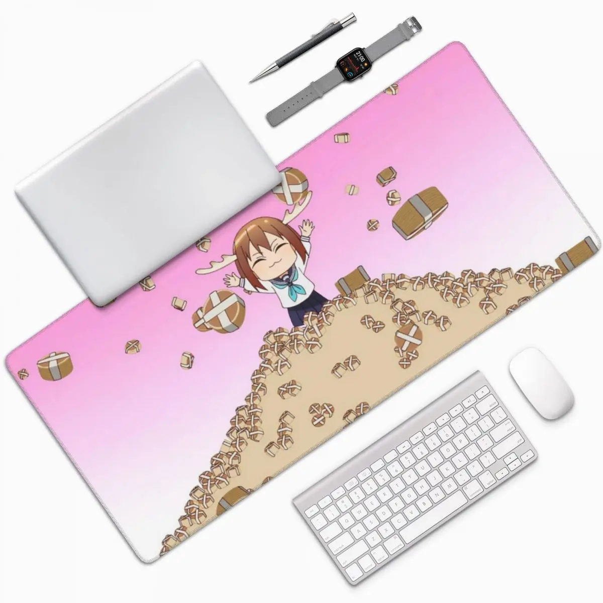 Anime My Deer Friend Nokotan Large Mouse Pad Computer Keyboard Mouse Mat Gaming PC Laptop Desk Mat Office Accessories Table Mats
