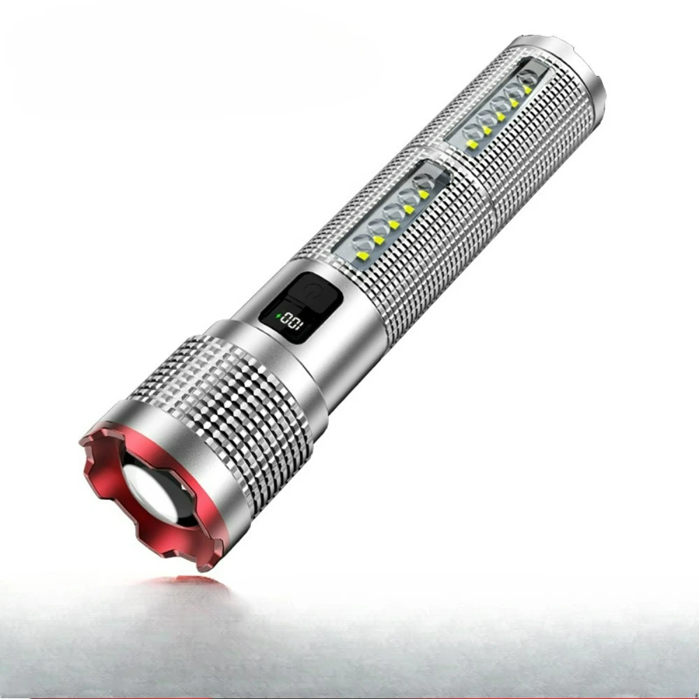 

Супер яркий светодиодный лазерный фонарик — перезаряжаемый рабочий фонарь COB с длинным ходом и многофункциональным сверхдлительным временем работы для улицы