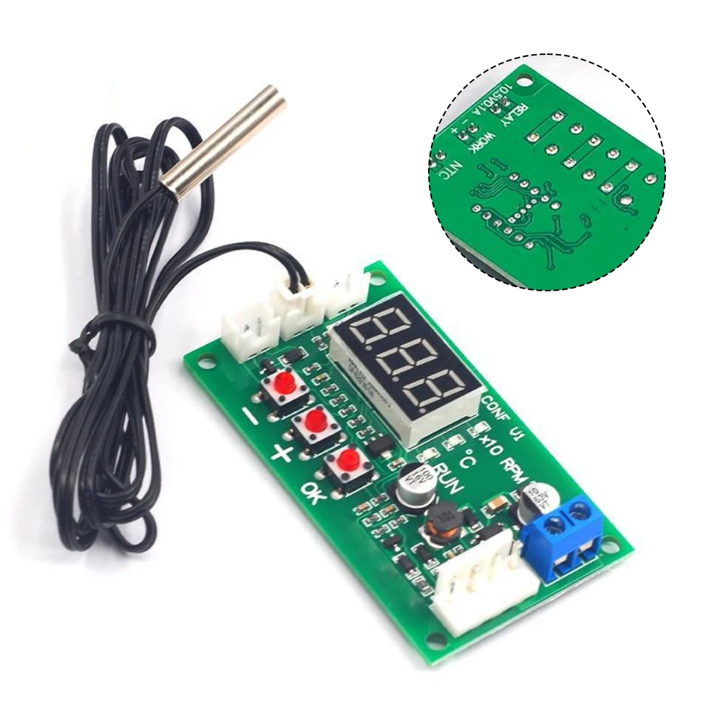 DC1248V For PWM motor fan speed controller with probe compatible with For industrial fans for energy efficient speed adjustment
