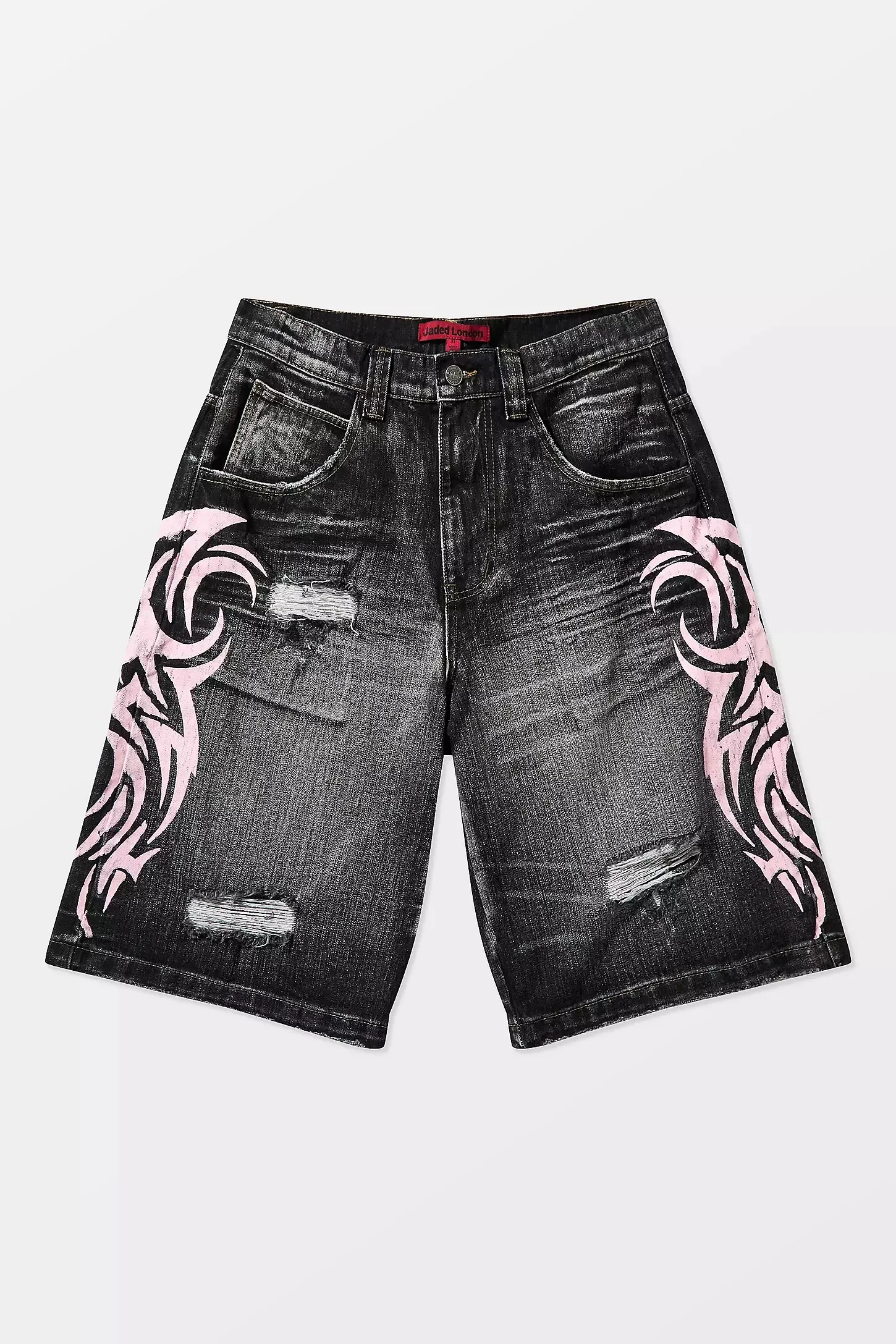 Pantaloncini vintage da donna Y2K pantaloncini di jeans di marca alla moda nappe design strada hip hop moda harajuku punk pantaloni a gamba larga a vita alta