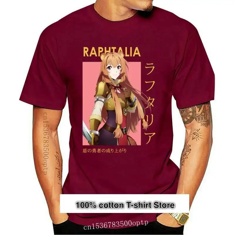 Nuevo verano Raphtalia Camiseta de algodón el aumento de el escudo héroe Naofumi Iwatani Filo Anime Ofertas hombres camiseta