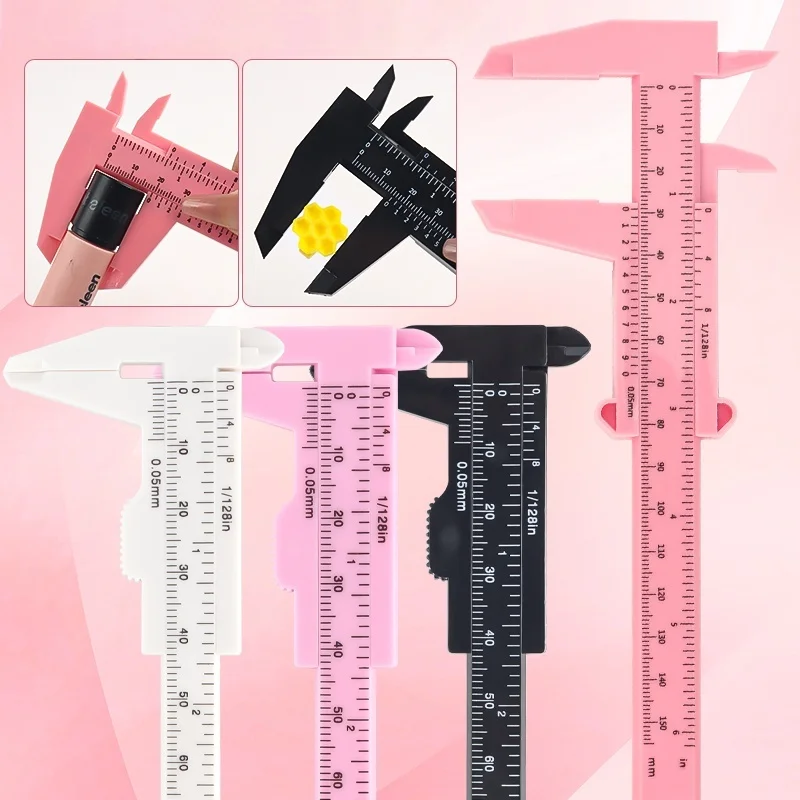 80/150mm Portable Plastic Eyebrow Measuring Vernier Caliper Tattoo Microblading Caliper Ruler Permanent Makeup